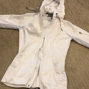 White athleta zip up